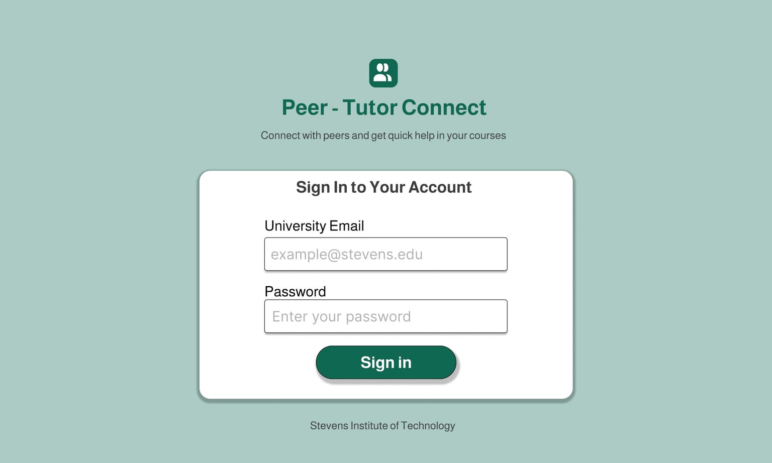 MedFi: Home and sign in page